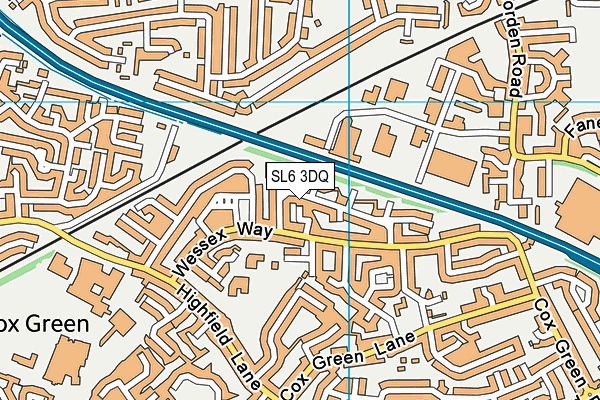SL6 3DQ map - OS VectorMap District (Ordnance Survey)