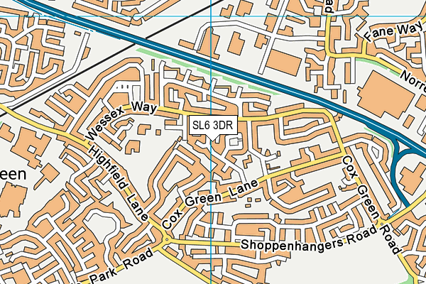 SL6 3DR map - OS VectorMap District (Ordnance Survey)