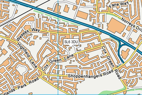 SL6 3DU map - OS VectorMap District (Ordnance Survey)