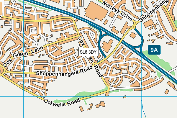 SL6 3DY map - OS VectorMap District (Ordnance Survey)