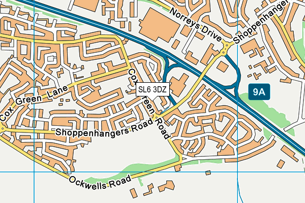 SL6 3DZ map - OS VectorMap District (Ordnance Survey)
