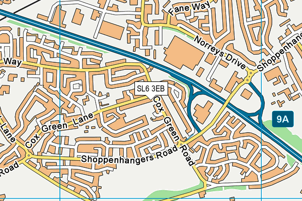 SL6 3EB map - OS VectorMap District (Ordnance Survey)