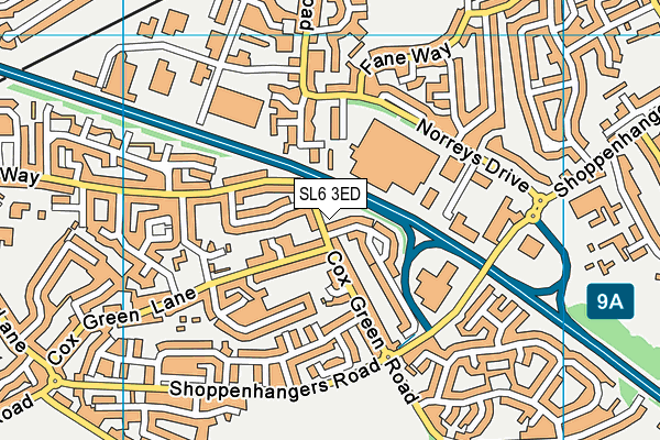 SL6 3ED map - OS VectorMap District (Ordnance Survey)