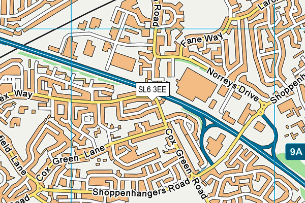 SL6 3EE map - OS VectorMap District (Ordnance Survey)