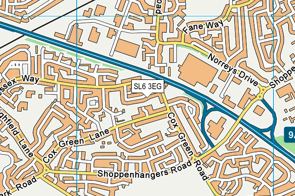 SL6 3EG map - OS VectorMap District (Ordnance Survey)