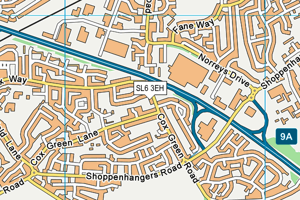 SL6 3EH map - OS VectorMap District (Ordnance Survey)