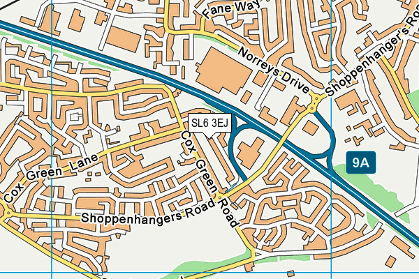 SL6 3EJ map - OS VectorMap District (Ordnance Survey)