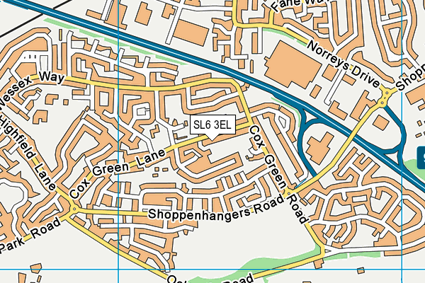 SL6 3EL map - OS VectorMap District (Ordnance Survey)