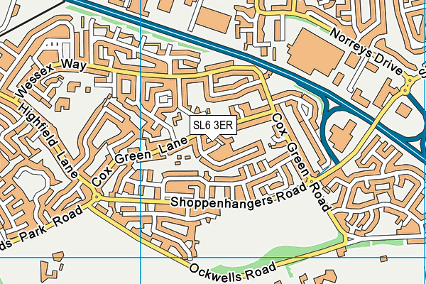 SL6 3ER map - OS VectorMap District (Ordnance Survey)