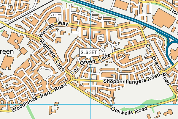 SL6 3ET map - OS VectorMap District (Ordnance Survey)