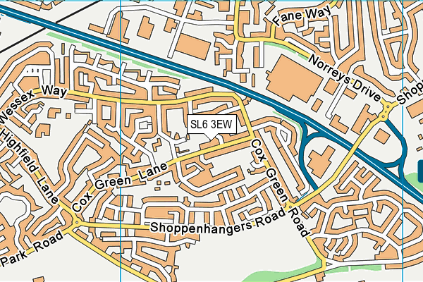 SL6 3EW map - OS VectorMap District (Ordnance Survey)