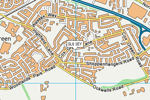 SL6 3EY map - OS VectorMap District (Ordnance Survey)