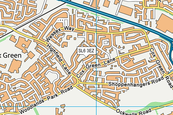 SL6 3EZ map - OS VectorMap District (Ordnance Survey)