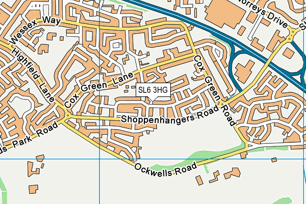 SL6 3HG map - OS VectorMap District (Ordnance Survey)