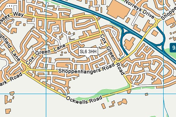 SL6 3HH map - OS VectorMap District (Ordnance Survey)