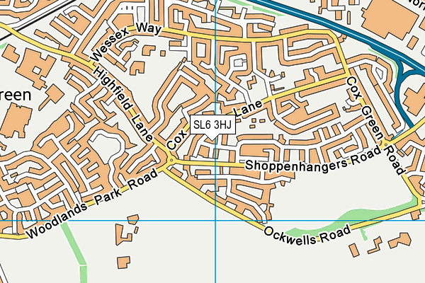 SL6 3HJ map - OS VectorMap District (Ordnance Survey)