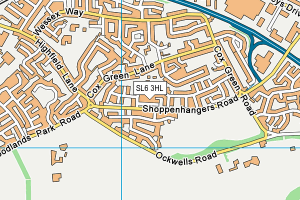 SL6 3HL map - OS VectorMap District (Ordnance Survey)
