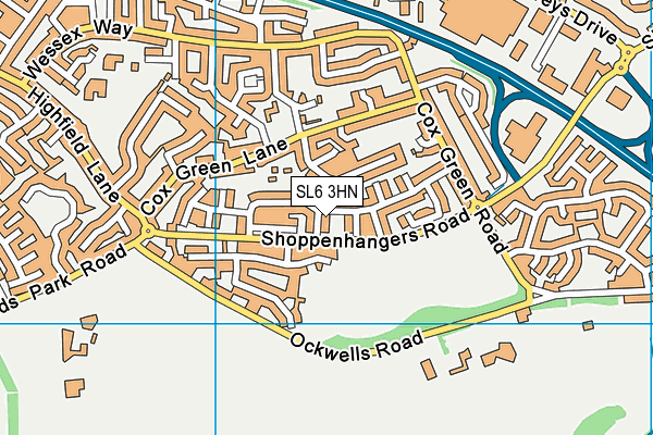 SL6 3HN map - OS VectorMap District (Ordnance Survey)