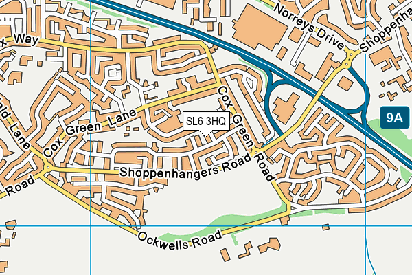 SL6 3HQ map - OS VectorMap District (Ordnance Survey)