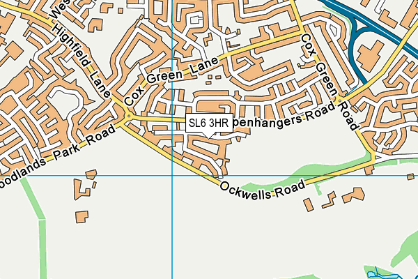SL6 3HR map - OS VectorMap District (Ordnance Survey)