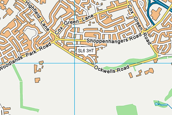 SL6 3HT map - OS VectorMap District (Ordnance Survey)