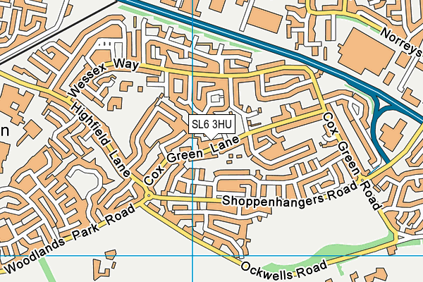 SL6 3HU map - OS VectorMap District (Ordnance Survey)