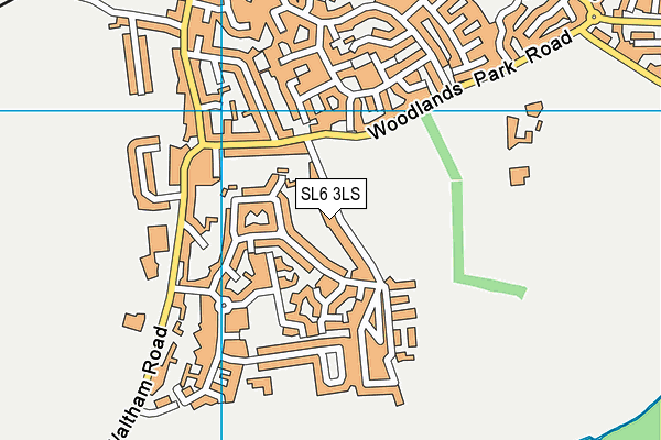 SL6 3LS map - OS VectorMap District (Ordnance Survey)