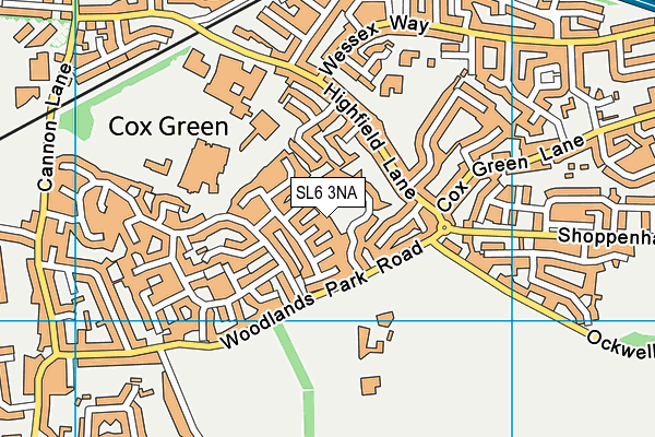 SL6 3NA map - OS VectorMap District (Ordnance Survey)