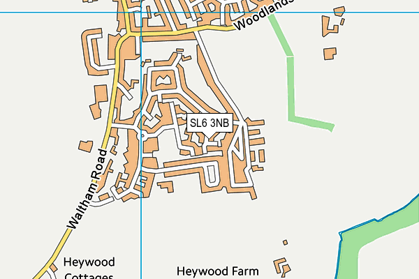 SL6 3NB map - OS VectorMap District (Ordnance Survey)