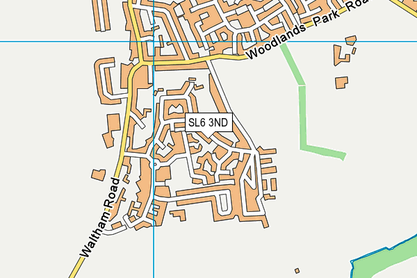 SL6 3ND map - OS VectorMap District (Ordnance Survey)