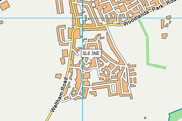 SL6 3NE map - OS VectorMap District (Ordnance Survey)