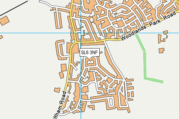 SL6 3NF map - OS VectorMap District (Ordnance Survey)