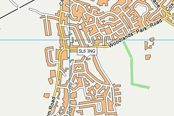 SL6 3NG map - OS VectorMap District (Ordnance Survey)