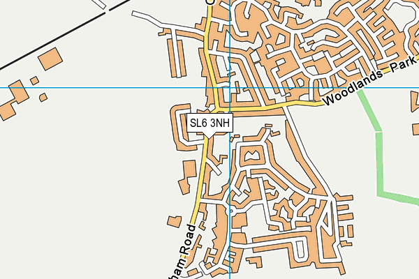 SL6 3NH map - OS VectorMap District (Ordnance Survey)