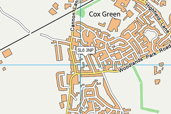 SL6 3NP map - OS VectorMap District (Ordnance Survey)