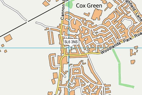 SL6 3NS map - OS VectorMap District (Ordnance Survey)