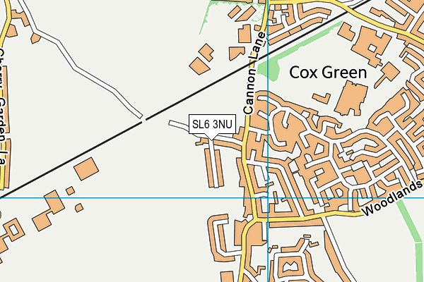 SL6 3NU map - OS VectorMap District (Ordnance Survey)