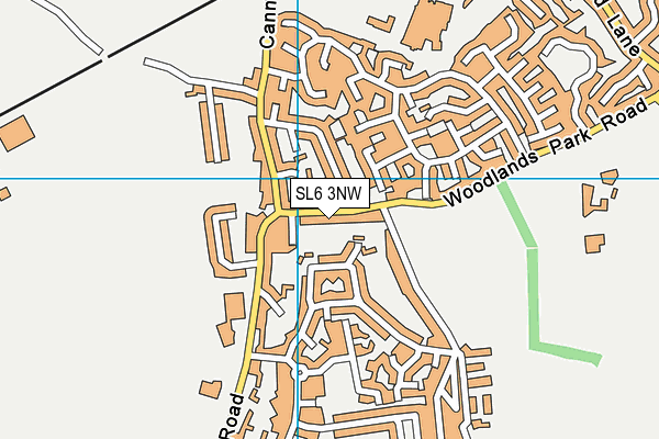SL6 3NW map - OS VectorMap District (Ordnance Survey)