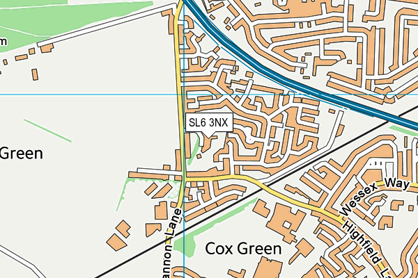 SL6 3NX map - OS VectorMap District (Ordnance Survey)