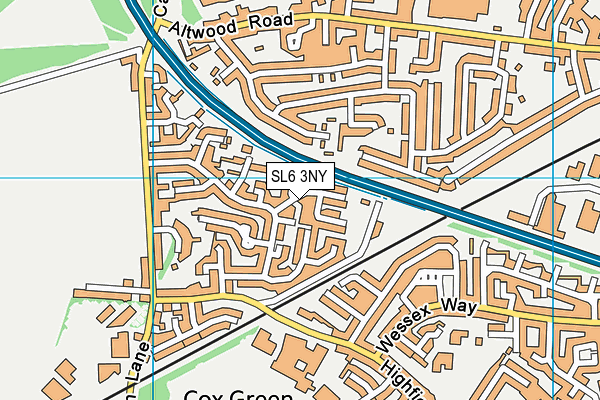 SL6 3NY map - OS VectorMap District (Ordnance Survey)