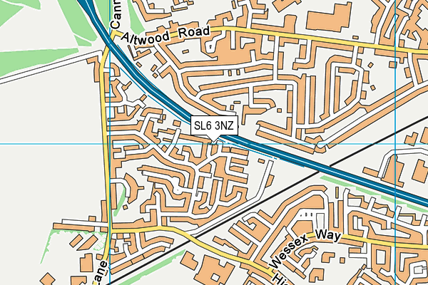 SL6 3NZ map - OS VectorMap District (Ordnance Survey)