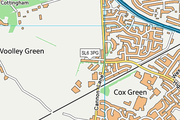 SL6 3PG map - OS VectorMap District (Ordnance Survey)