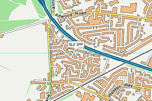 SL6 3PP map - OS VectorMap District (Ordnance Survey)