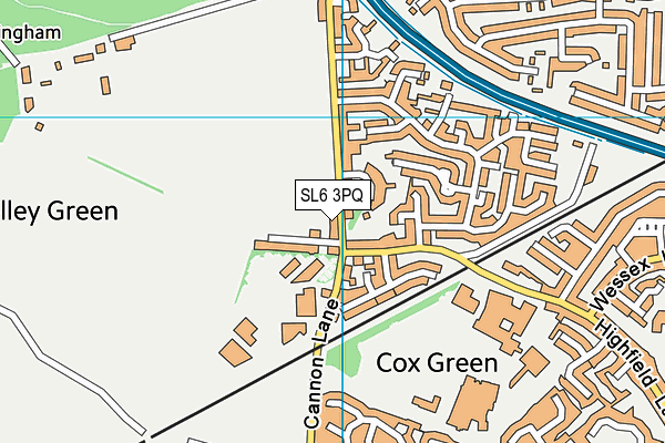 SL6 3PQ map - OS VectorMap District (Ordnance Survey)