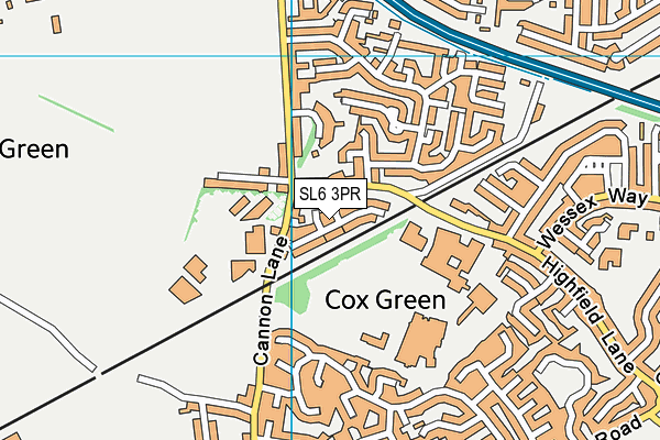 SL6 3PR map - OS VectorMap District (Ordnance Survey)