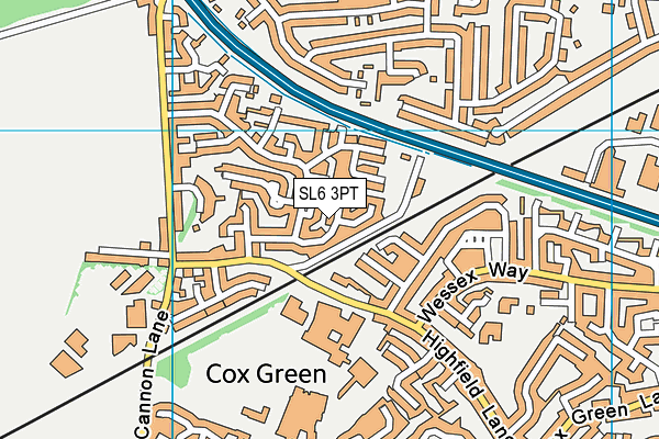SL6 3PT map - OS VectorMap District (Ordnance Survey)