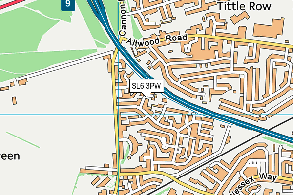 SL6 3PW map - OS VectorMap District (Ordnance Survey)