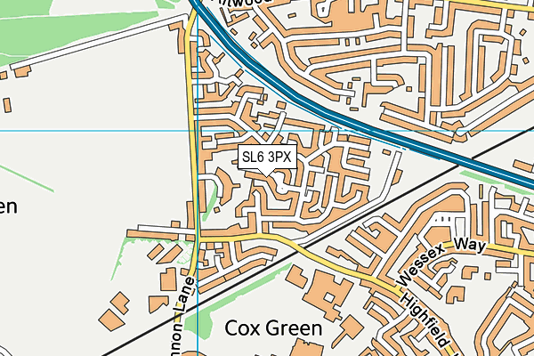 SL6 3PX map - OS VectorMap District (Ordnance Survey)