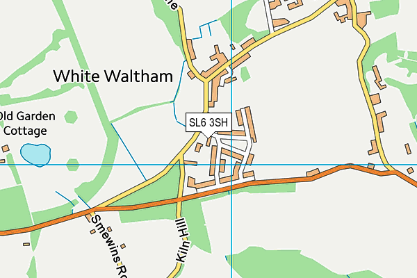 White Waltham Cricket Club map (SL6 3SH) - OS VectorMap District (Ordnance Survey)