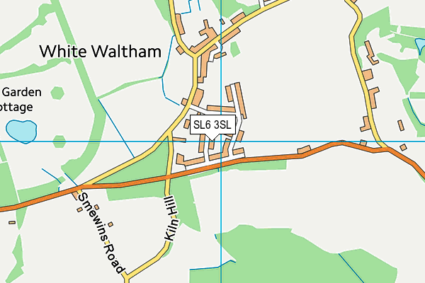 White Waltham Tennis Courts  map (SL6 3SL) - OS VectorMap District (Ordnance Survey)